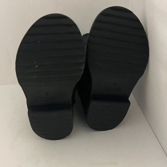 BABY GAP | Girls Toddler Moto Boots True Black Size 6 - Picture 5 of 7